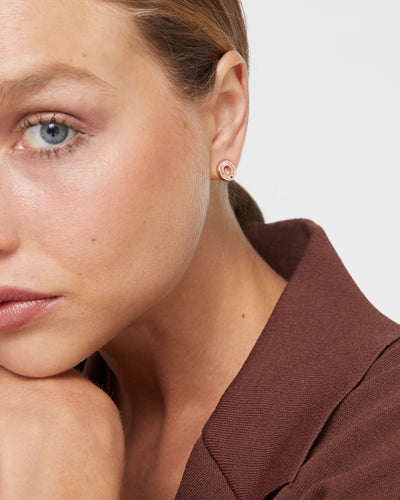 Buoy Stud Earrings - Rose Gold