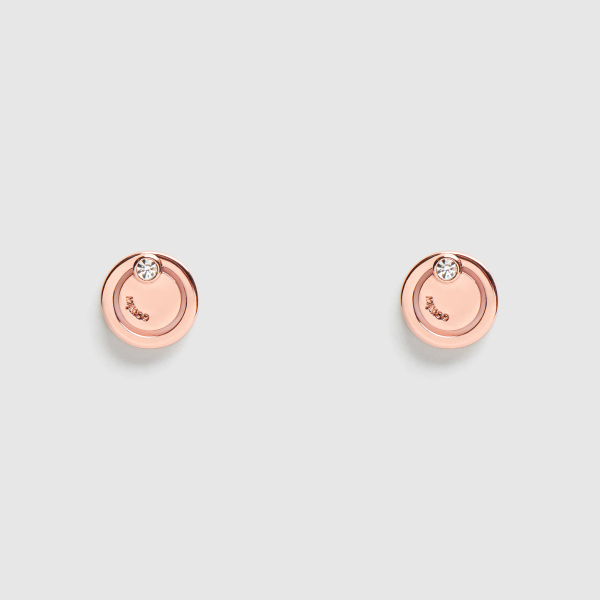twirl stud earrings - Rose Gold
