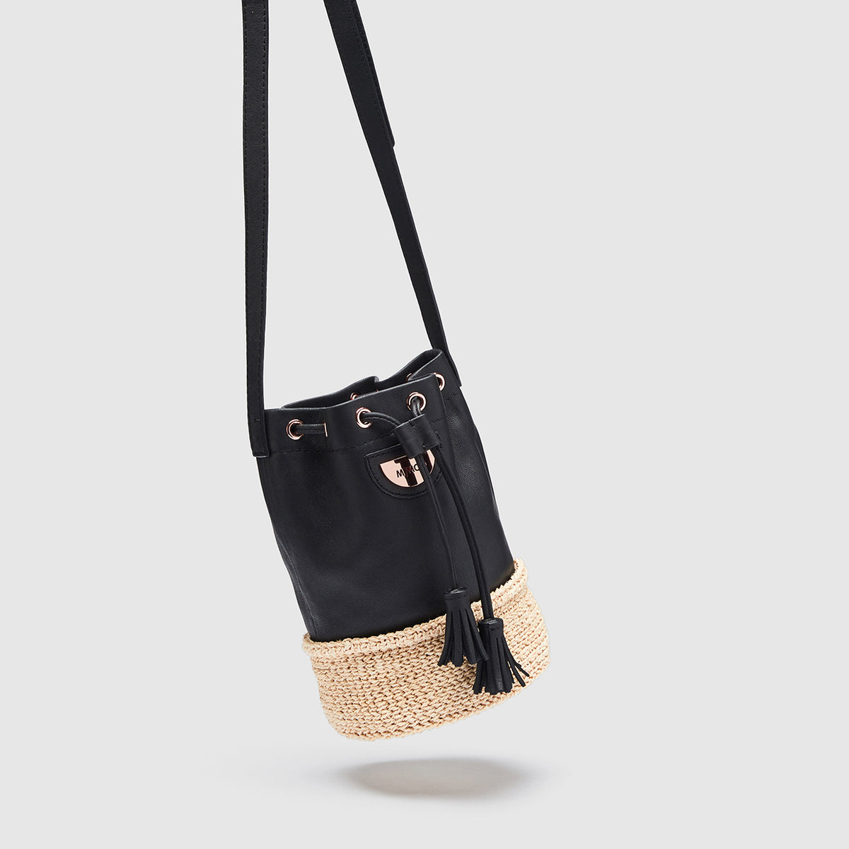 Intwine Basket Bag - Black Rose Gold