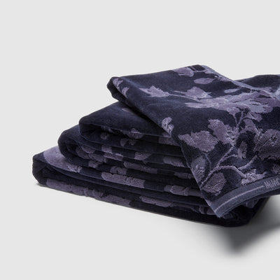 Vine Bath Towel - Raw Indigo