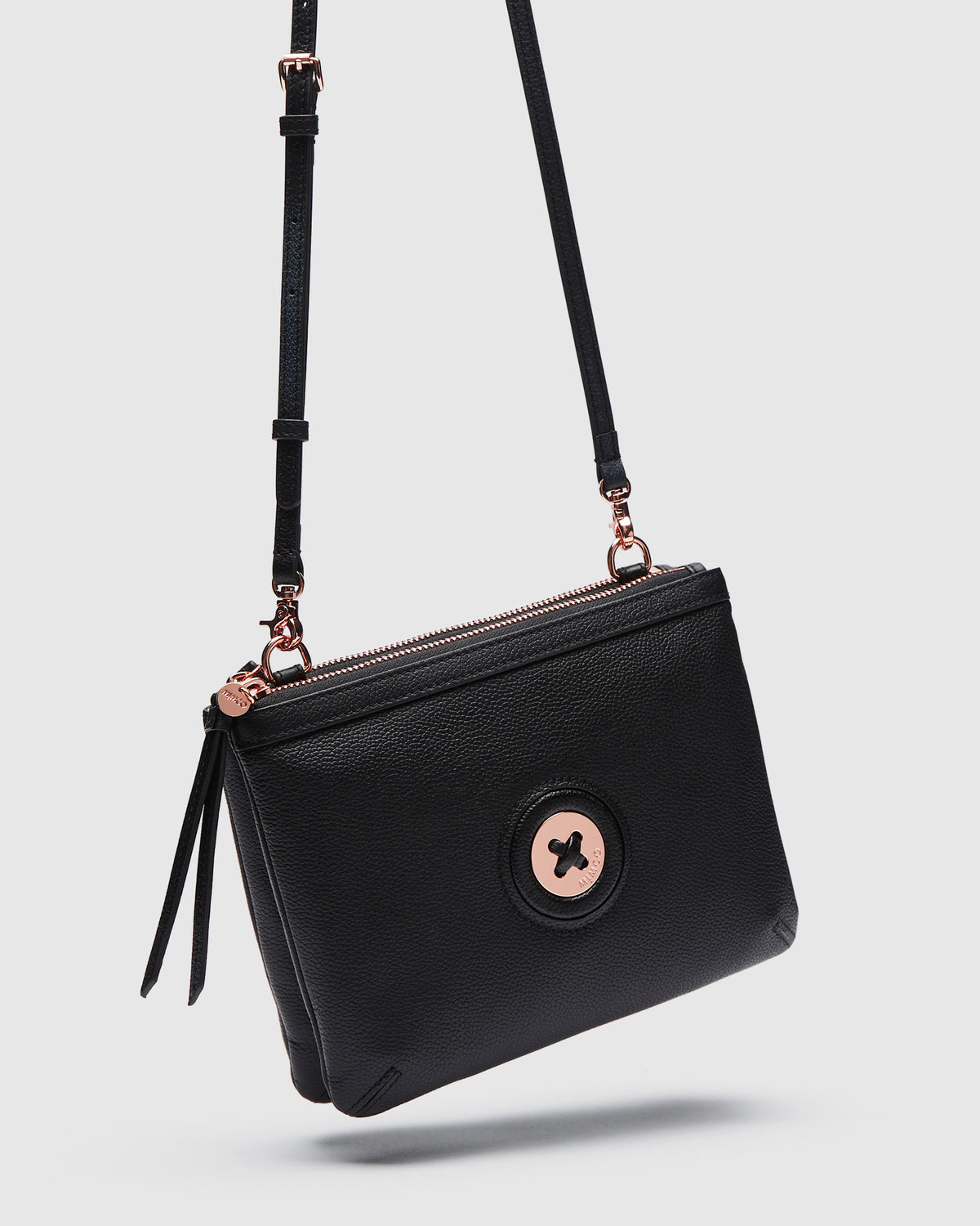 Mim-Mazing Duo Cross Body Bag - Black Rose Gold