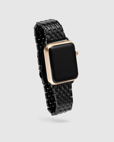 40mm Swirl Watch Band - Jet Black