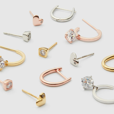 Beat Sterling Silver Single Stud Earring - Silver