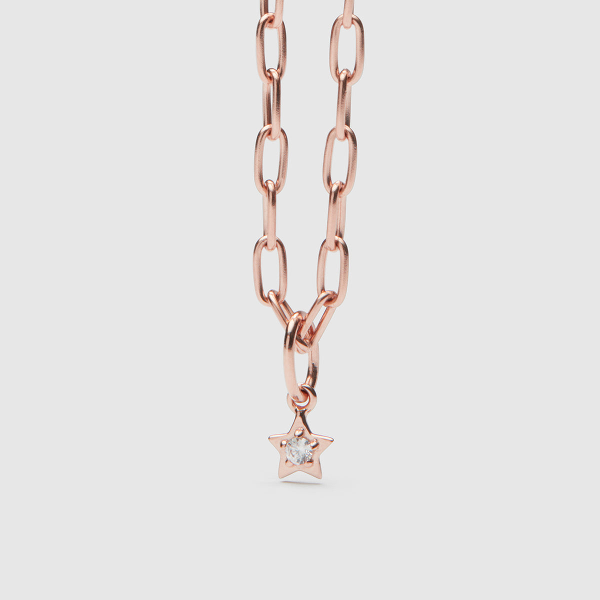 Star Blazer Sterling Silver Charm - Rose Gold