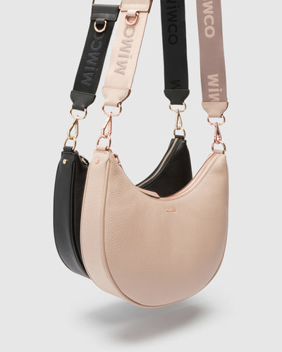 Classico Crescent Crossbody Bag - Black Light Gold