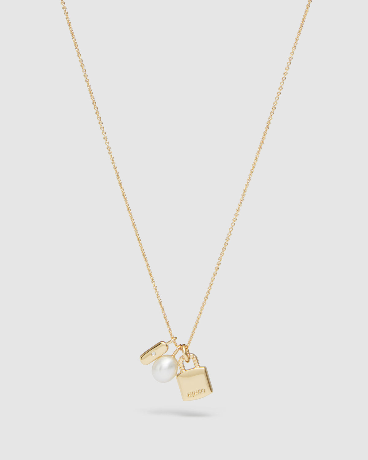 Lock-It Charm Necklace - Gold