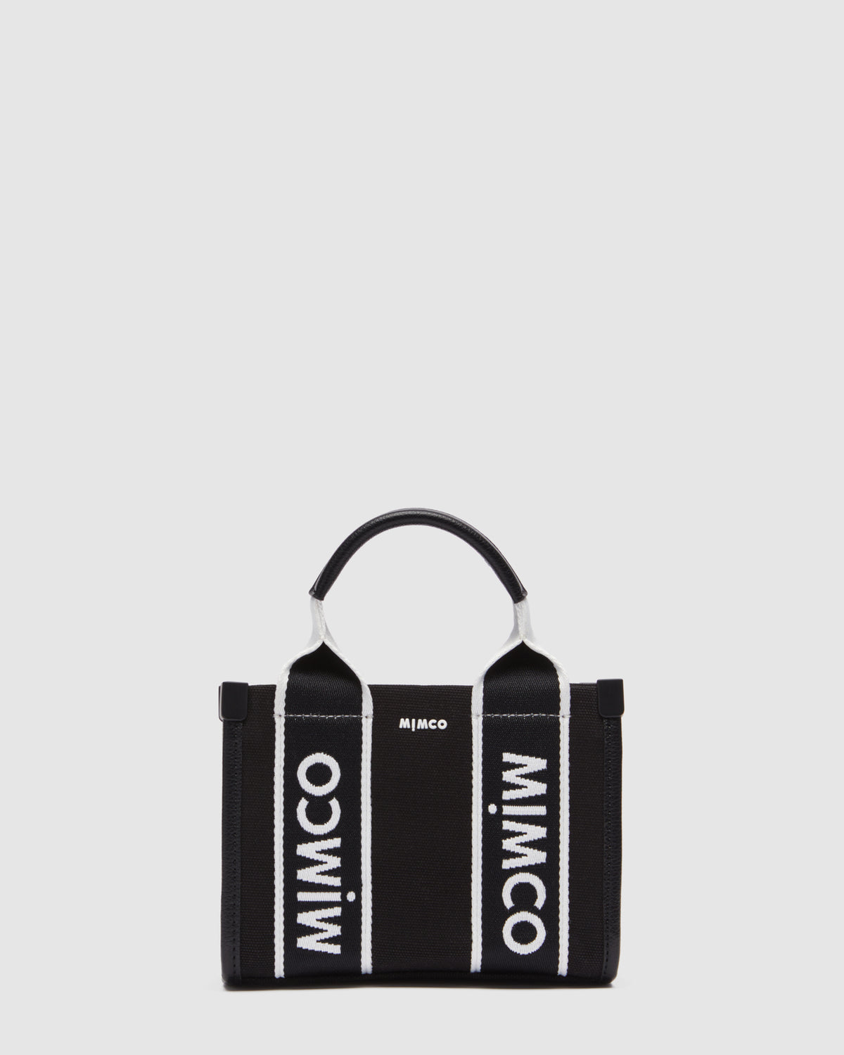 Stevie Micro Tote Crossbody Bag - Black White
