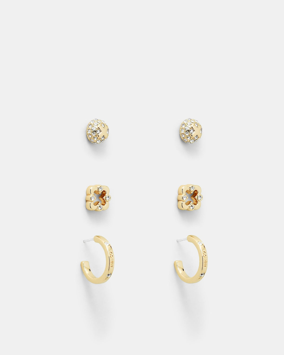 Wistful Stud Earrings Set - Gold