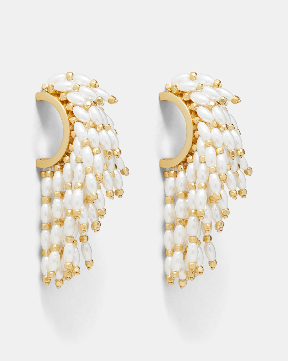 Rah Rah Rah Hoop Earrings - Pearl