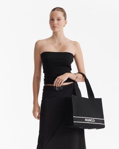 Blondie Boxy Tote Bag - Black