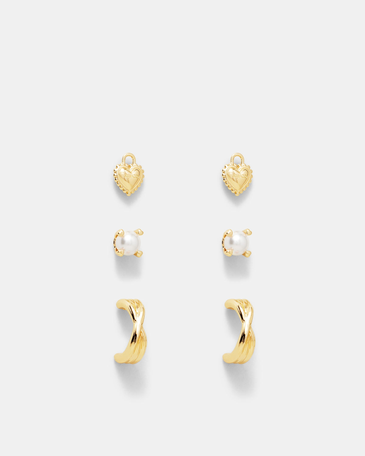 En Pointe Earrings Set - Gold