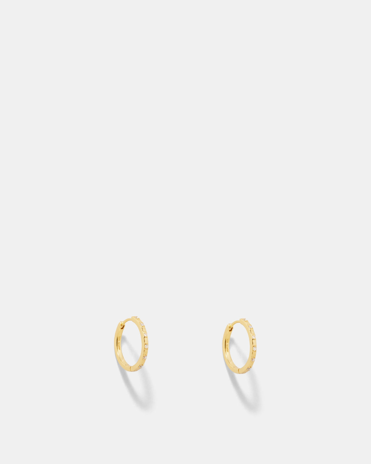 Vela Large Huggie Hoop Earrings - Gold
