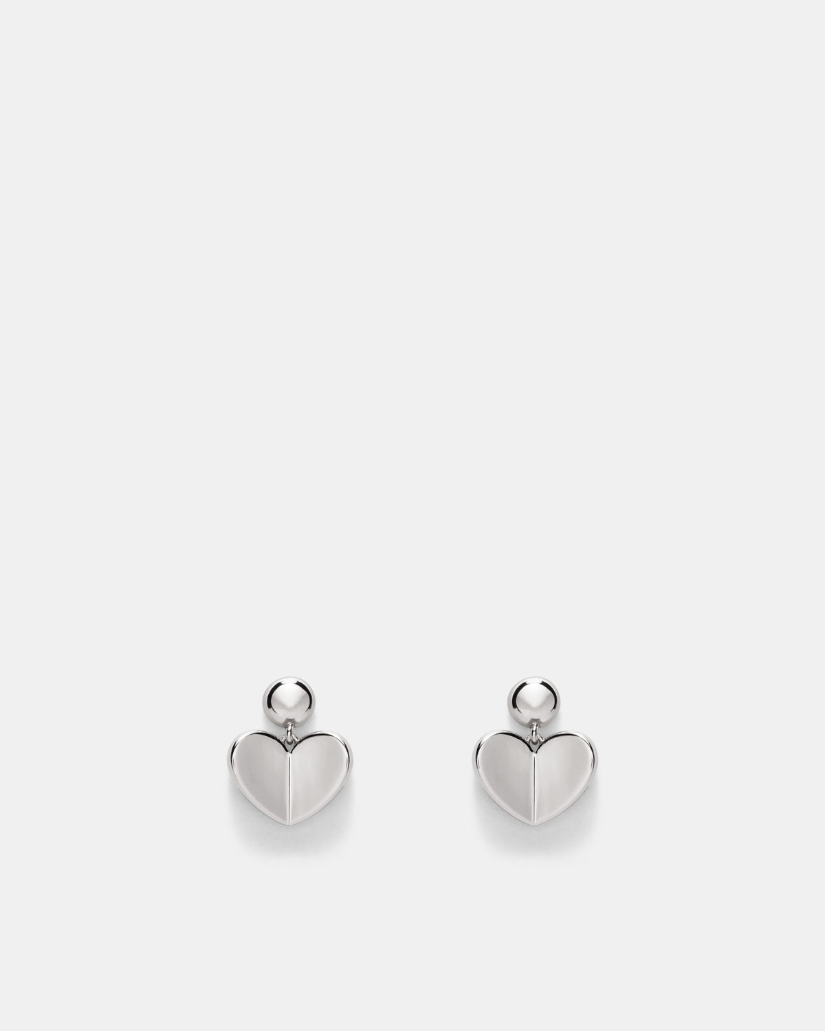 Heart To Heart Earrings - Silver