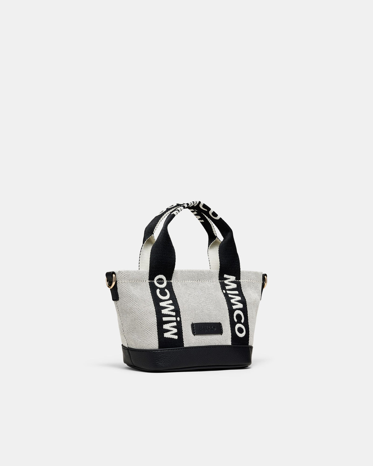 Mim Micro Tote Crossbody Bag - Black White
