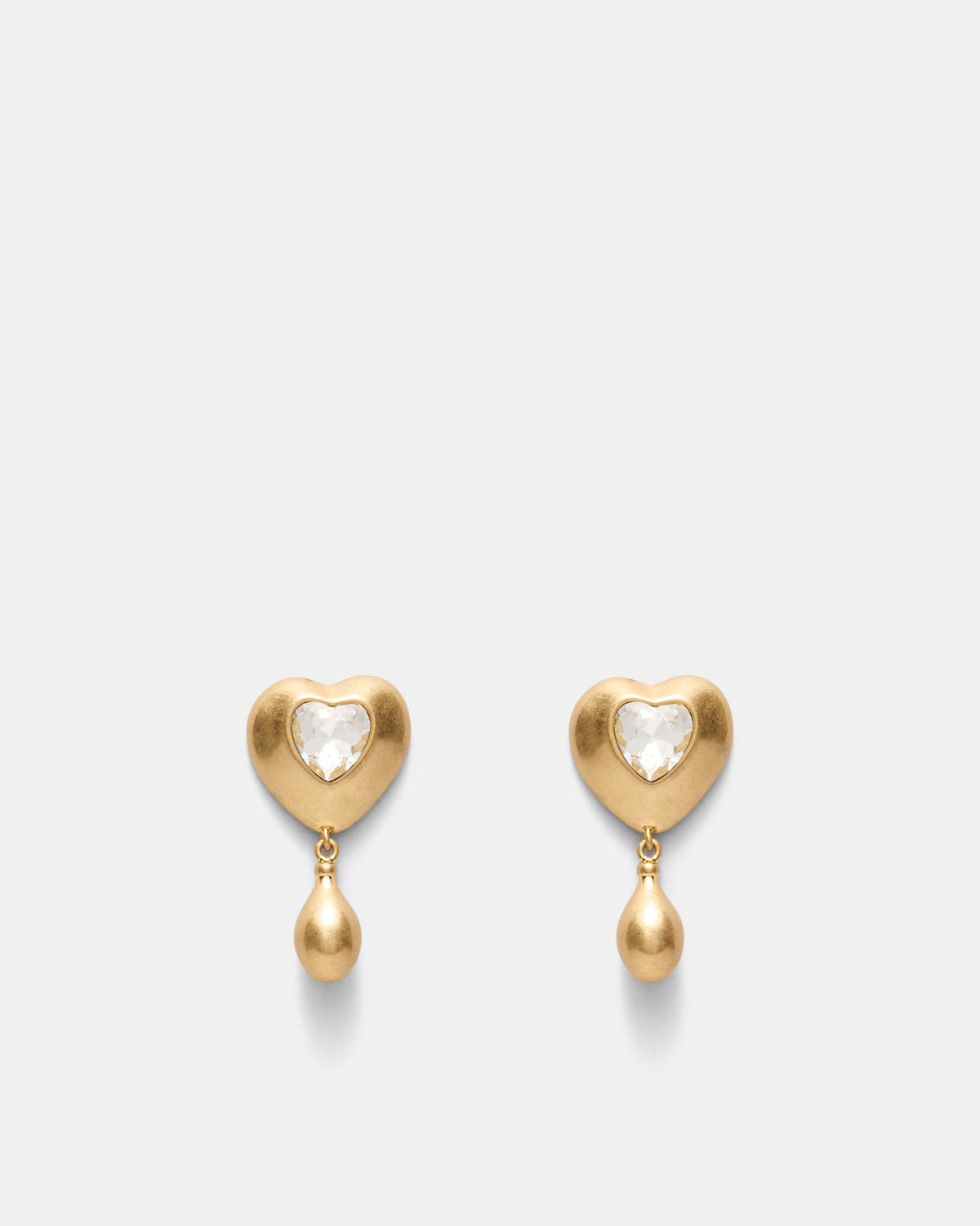 I Adore Heart Earrings - Gold