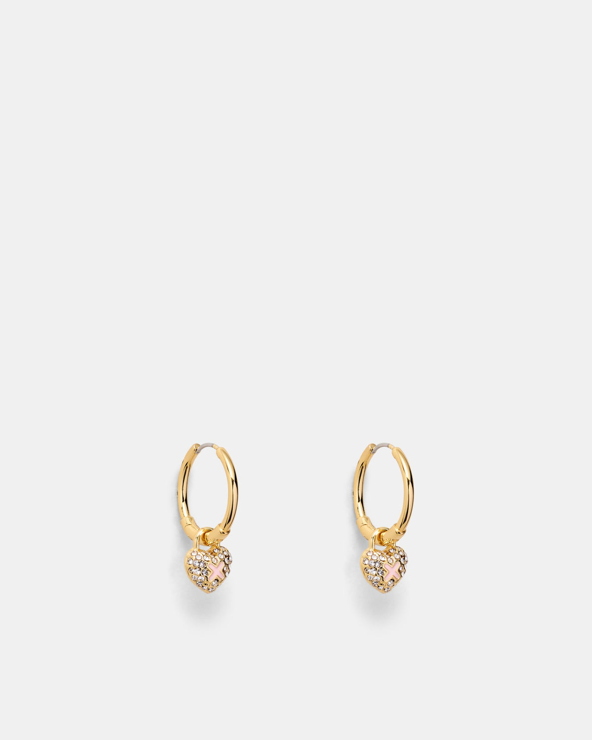 Adorbs Heart Hoop Earrings - Petal