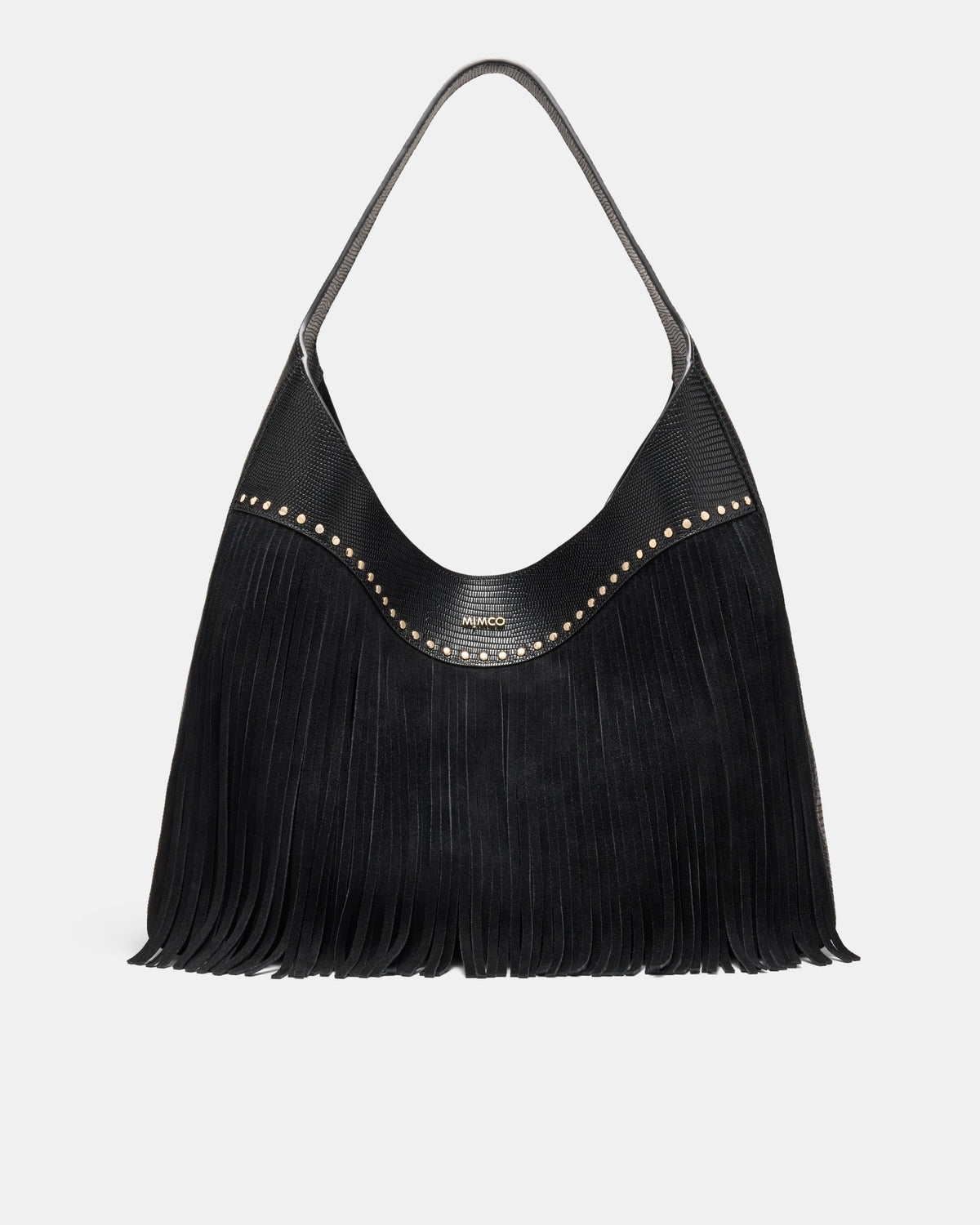 Rebel Fringe Hobo Bag - Black