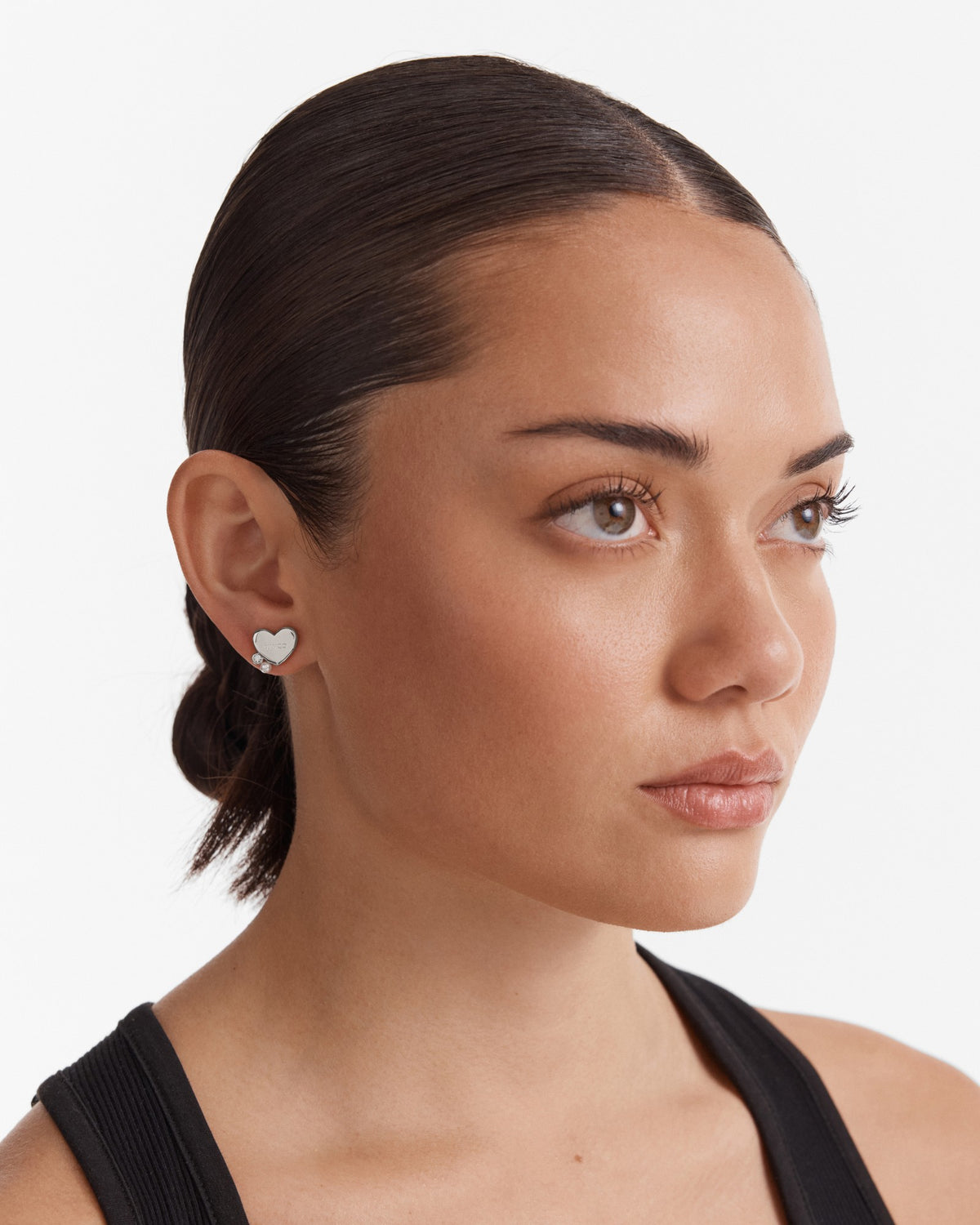 Mimco Heart Cluster Stud Earrings - Silver
