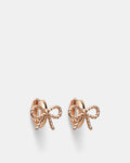 Tie A Bow Hoop Earrings - Rose Gold