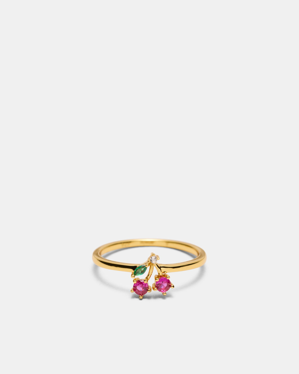Petite Cherry Ring - Lipstick Red