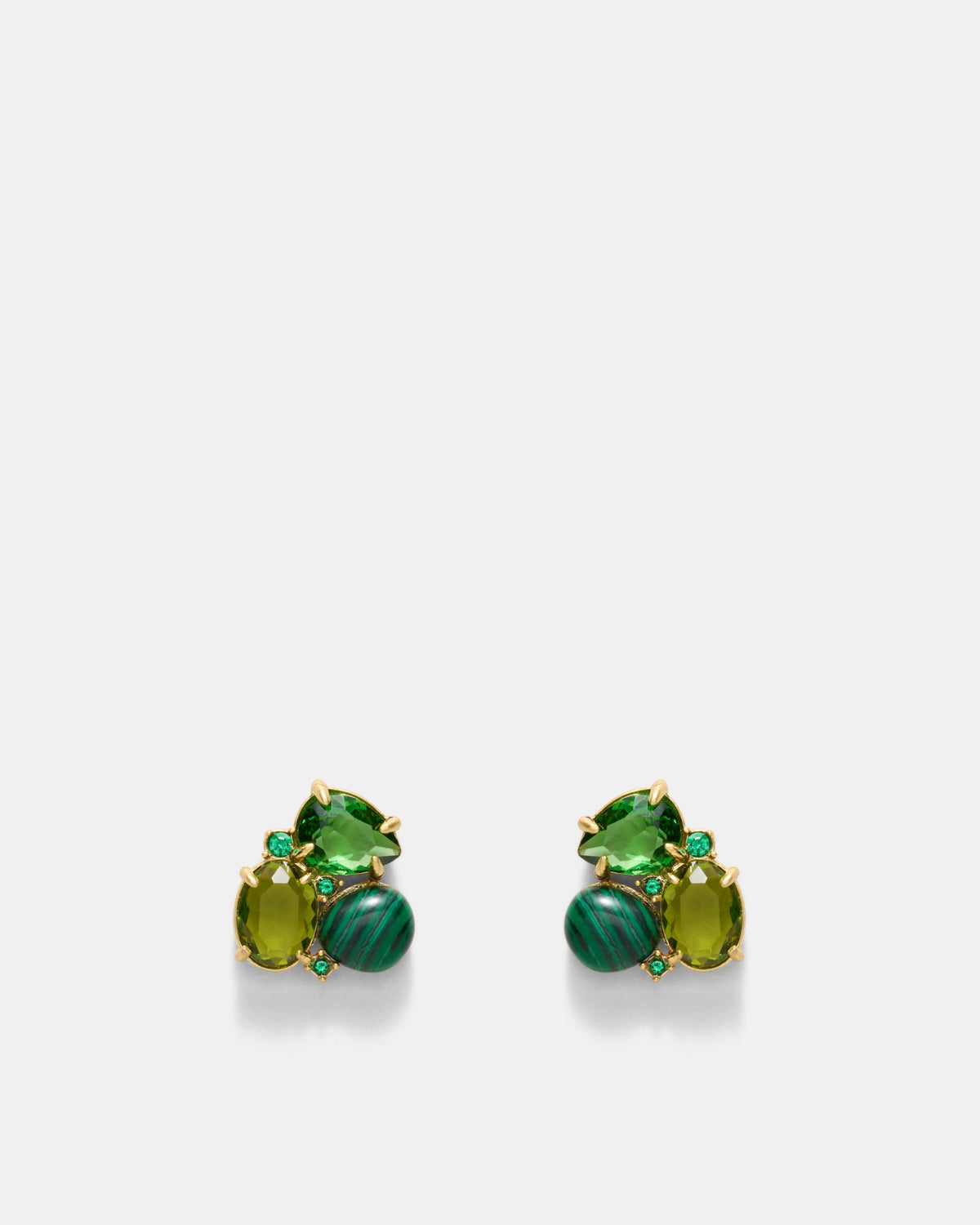Goddess Stud Earrings - Malachite