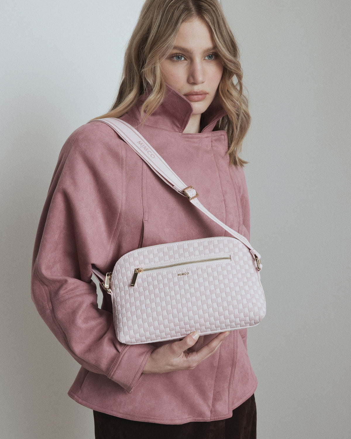 Squad Woven Crossbody Bag - Pink Salt