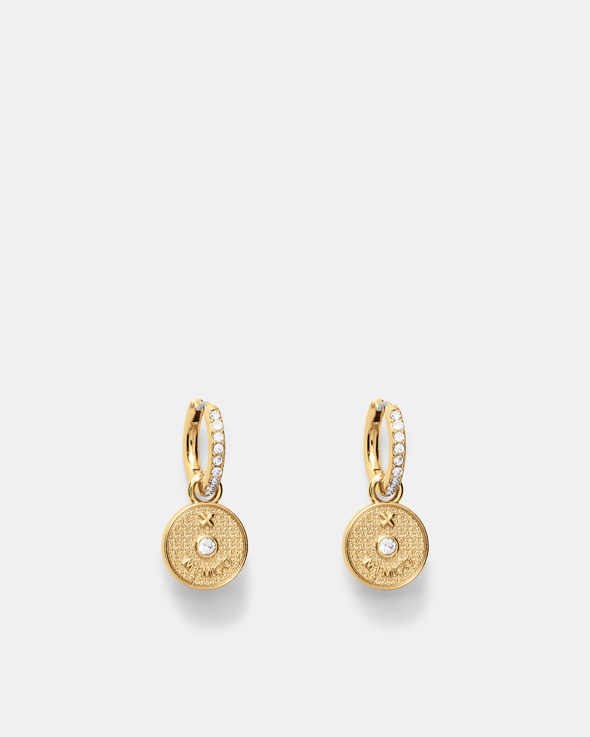 Amulet Charm Hoop Earrings - Gold