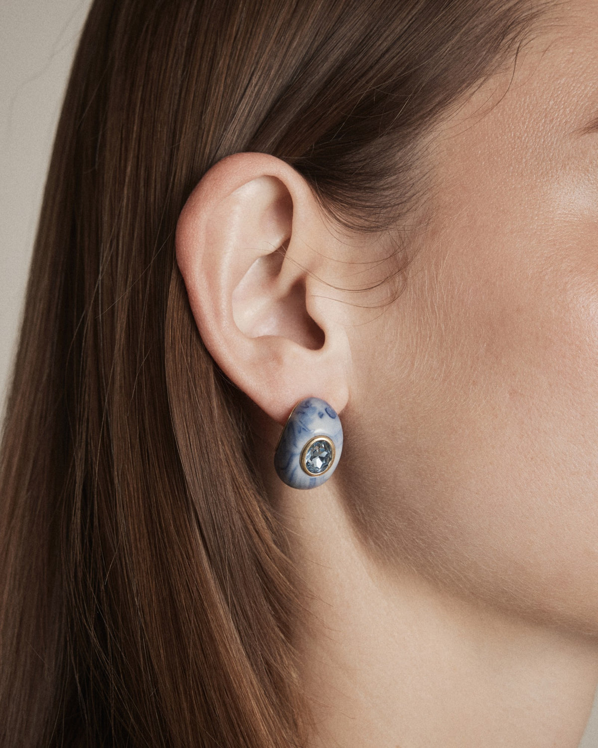 Destined Resin Hoop Earrings - Ultra Marine