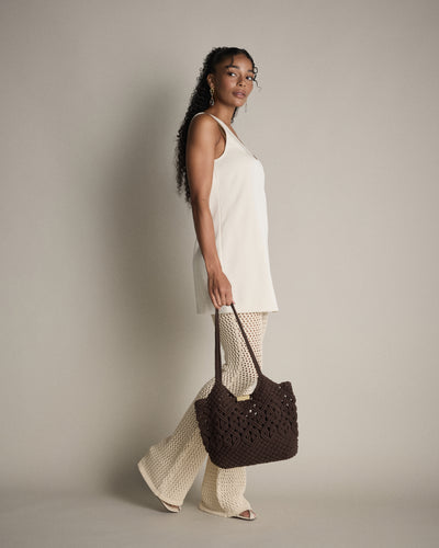 Delta Macrame Tote Bag