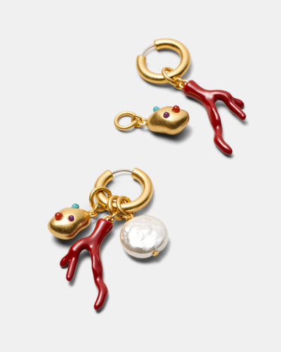 Cladiella Charm Hoop Earrings